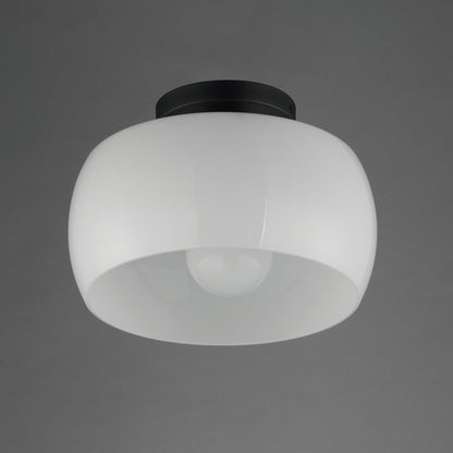 Glazed Flush Mount Ceiling Light in Detail.