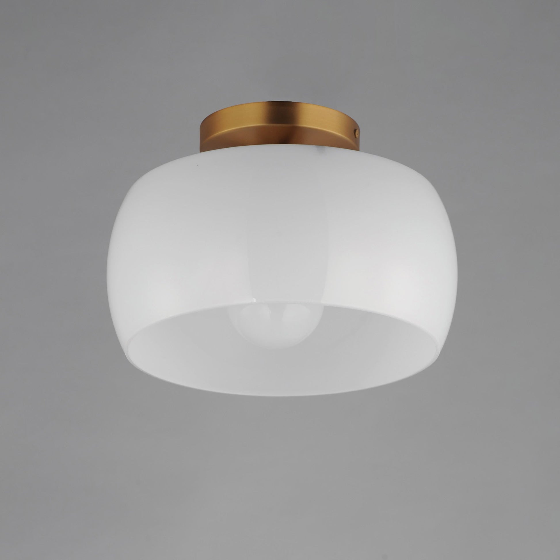 Glazed Flush Mount Ceiling Light in Detail.