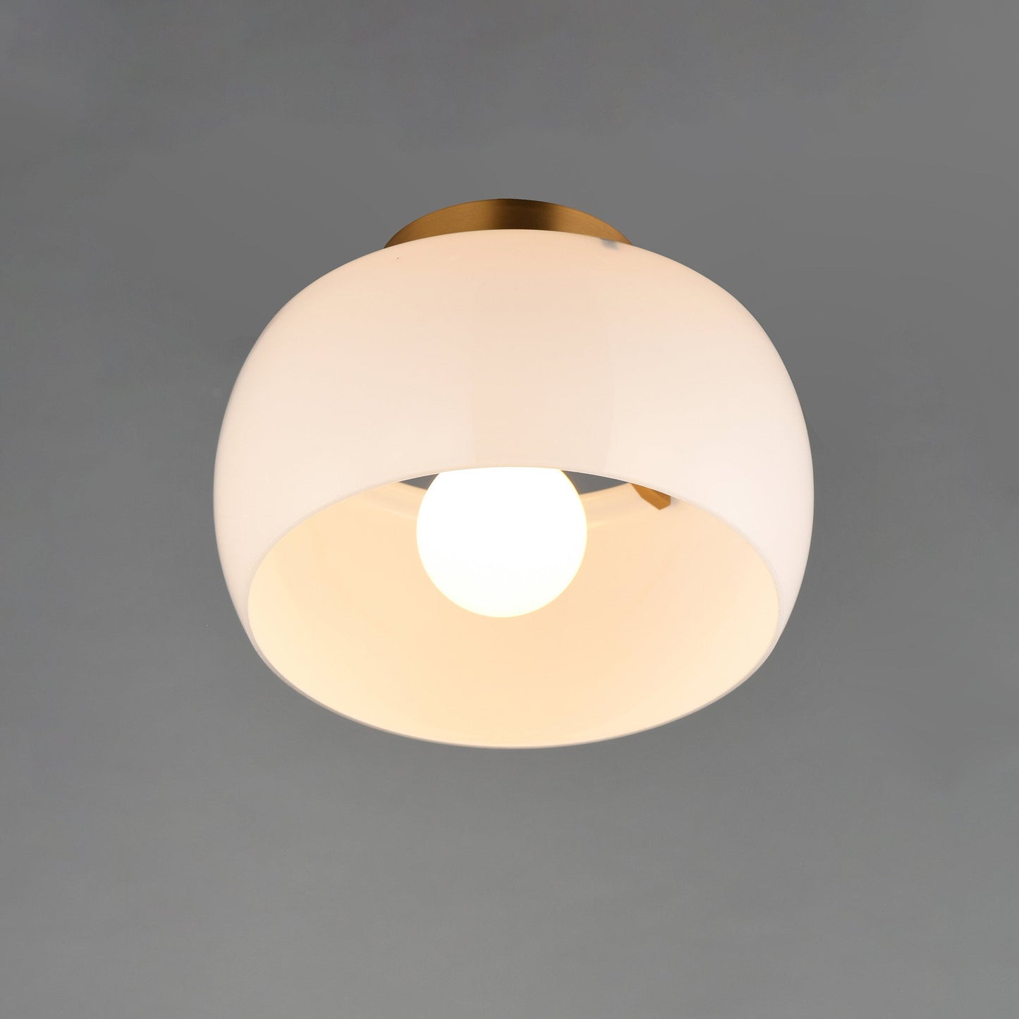 Glazed Flush Mount Ceiling Light in Detail.