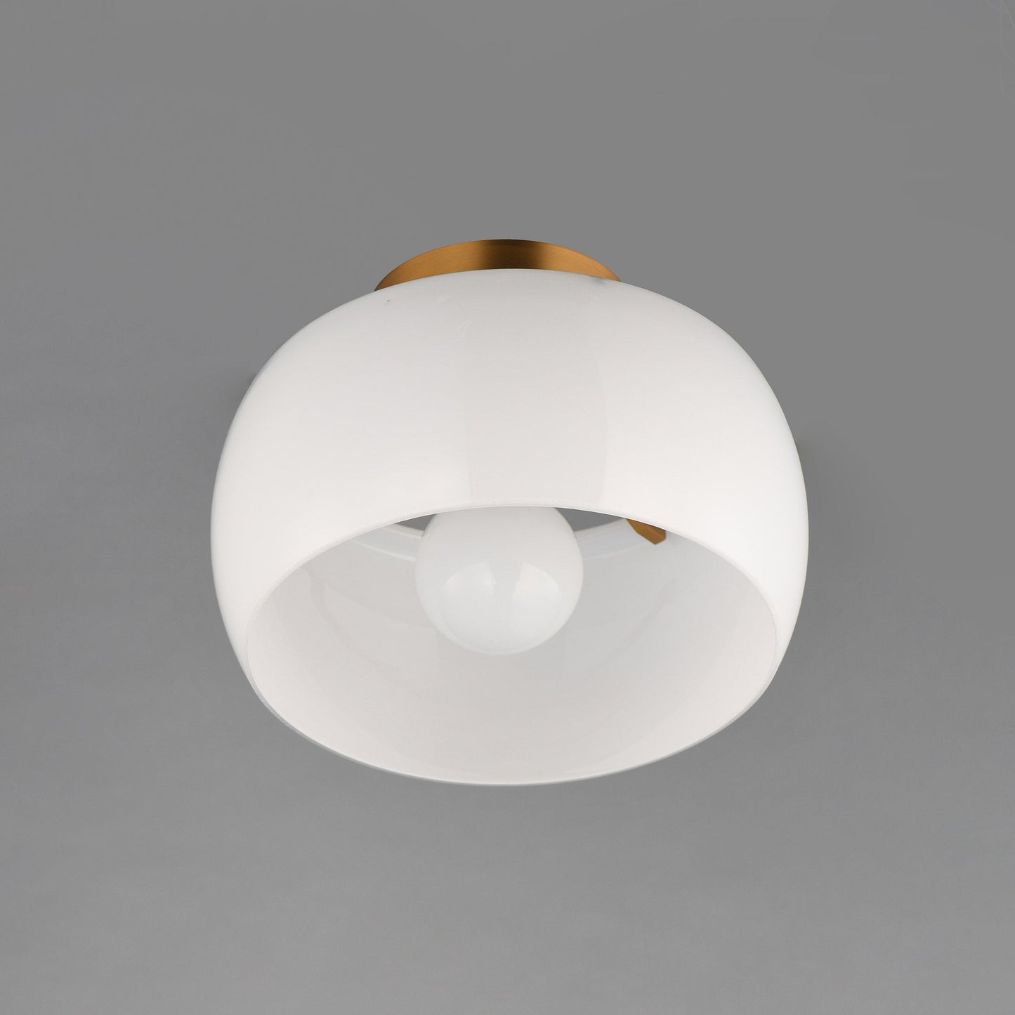 Glazed Flush Mount Ceiling Light in Detail.