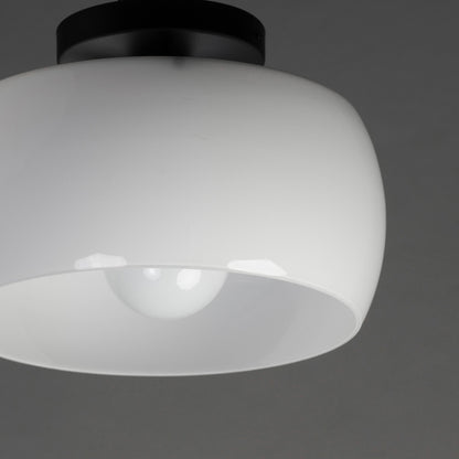 Glazed Flush Mount Ceiling Light in Detail.