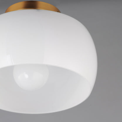 Glazed Flush Mount Ceiling Light in Detail.