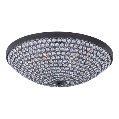Glimmer Flush Mount Ceiling Light in Bronze (6-Light).