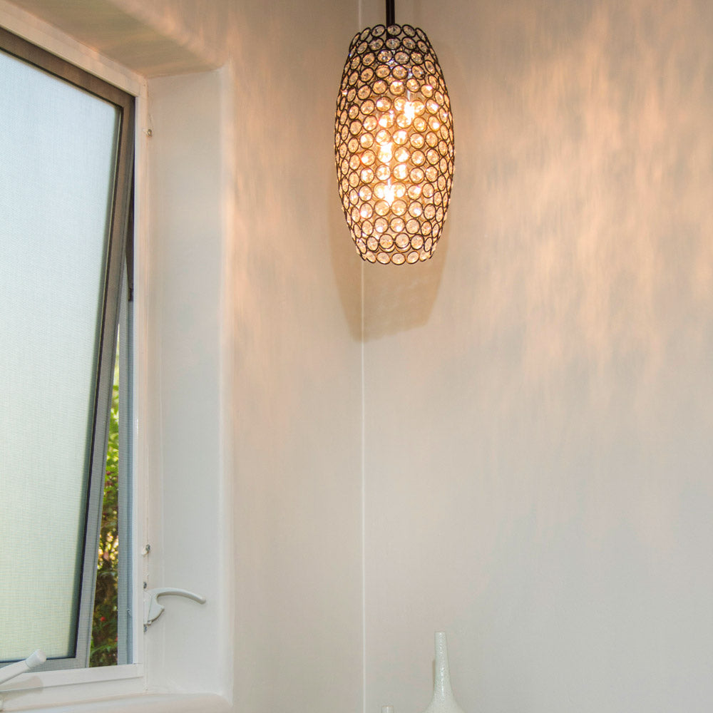 Glimmer Pendant Light in bathroom.