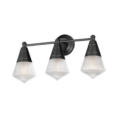 Hargreaves Bath Vanity Light in Black (3-Light).