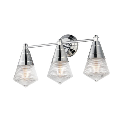 Hargreaves Bath Vanity Light in Polished Chrome (3-Light).