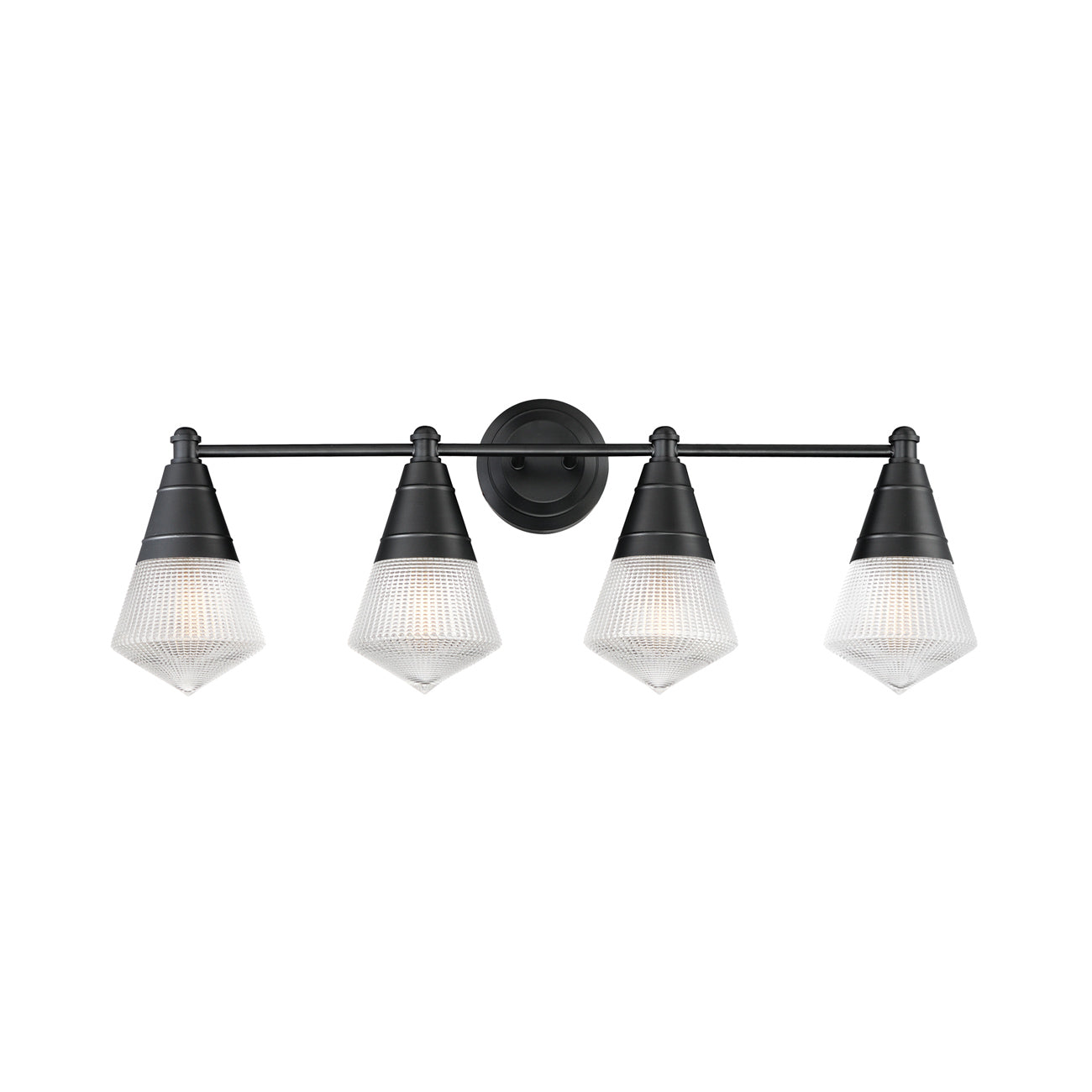 Hargreaves Bath Vanity Light in Black (4-Light).