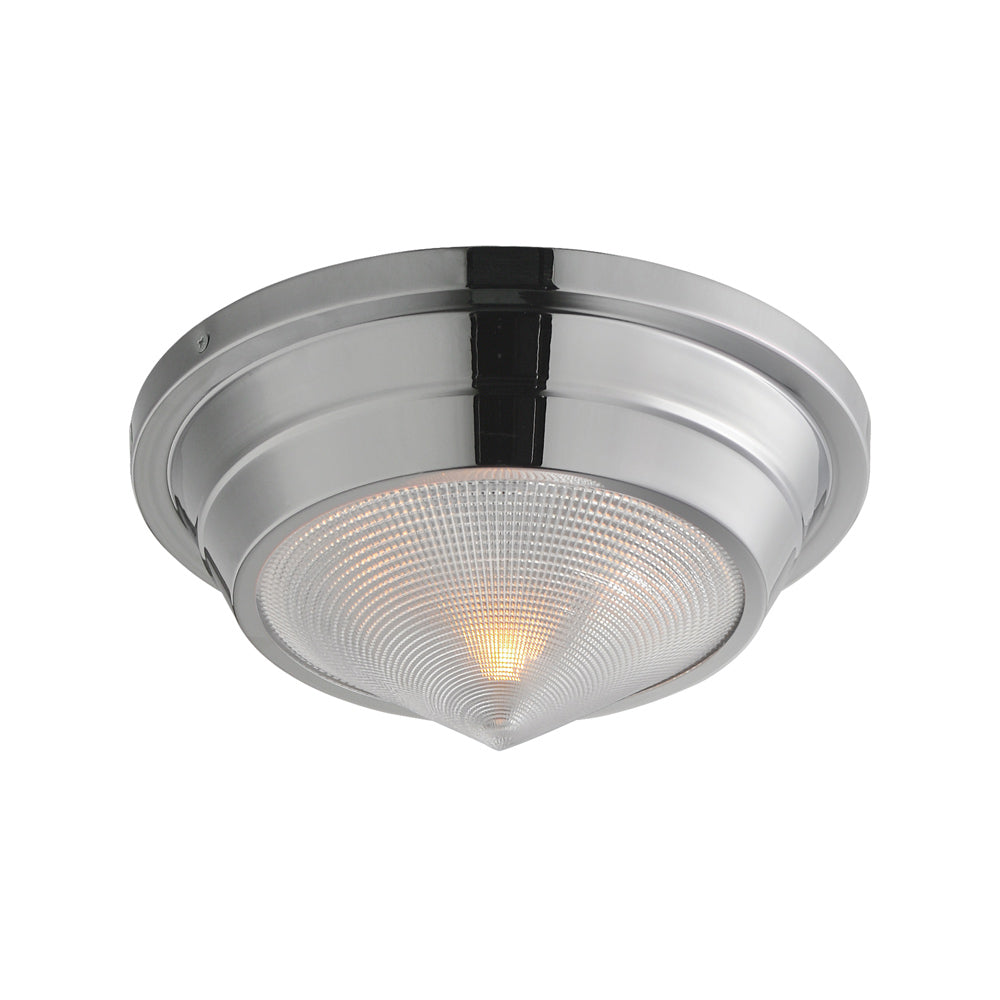 Hargreaves Flush Mount Ceiling Light in Polished Nickel (1-Light).