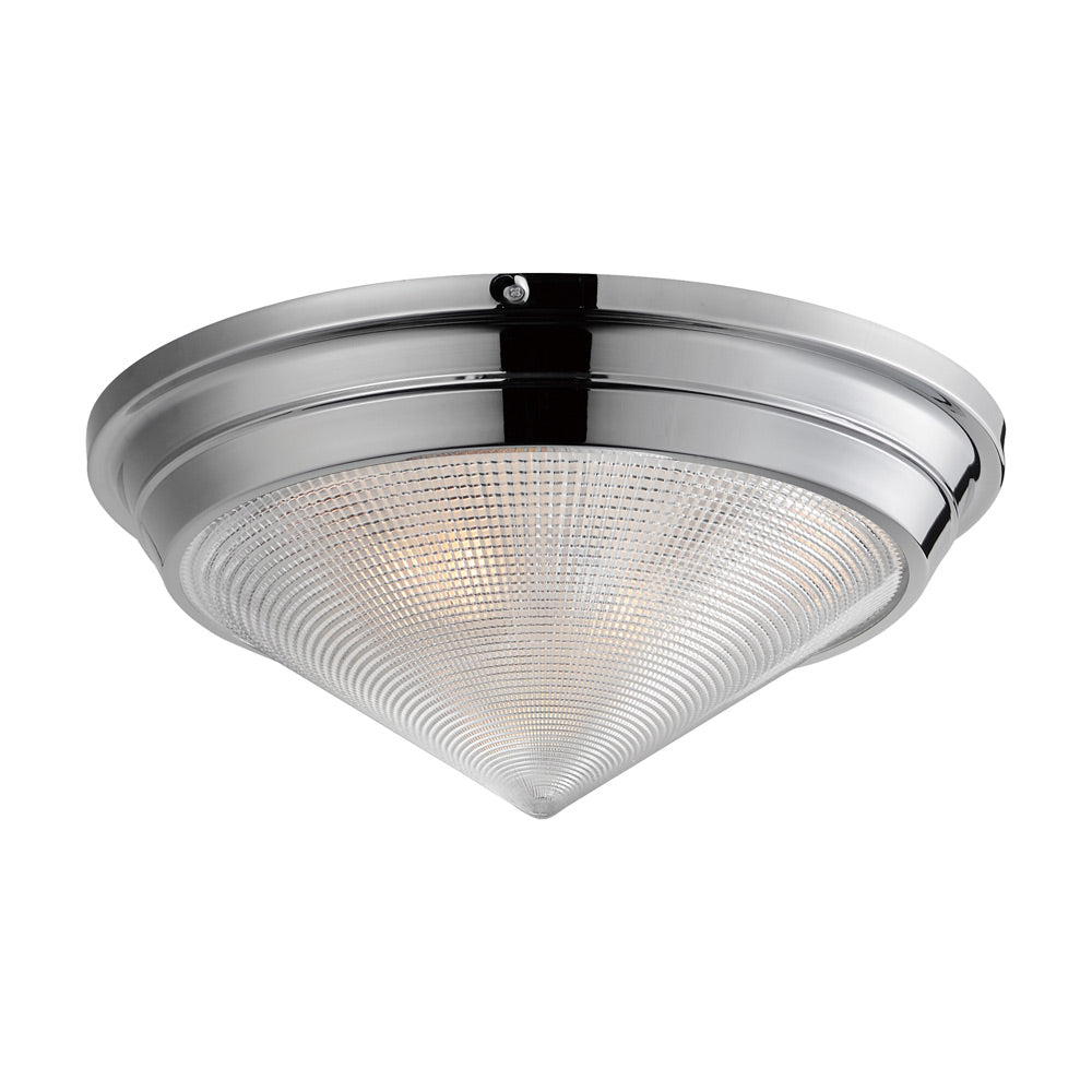 Hargreaves Flush Mount Ceiling Light in Polished Nickel (3-Light).