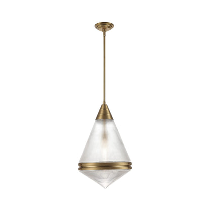 Hargreaves Pendant Light in Natural Aged Brass (Glass).