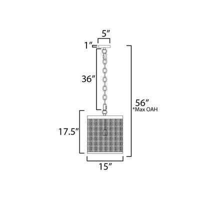 Hatcher Pendant Light - line drawing.