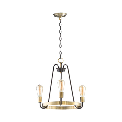 Haven Chandelier in Oil Rubbed Bronze/Antique Brass (3-Light).