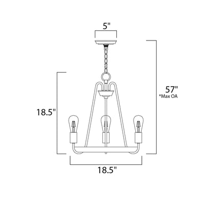 Haven Chandelier - line drawing.