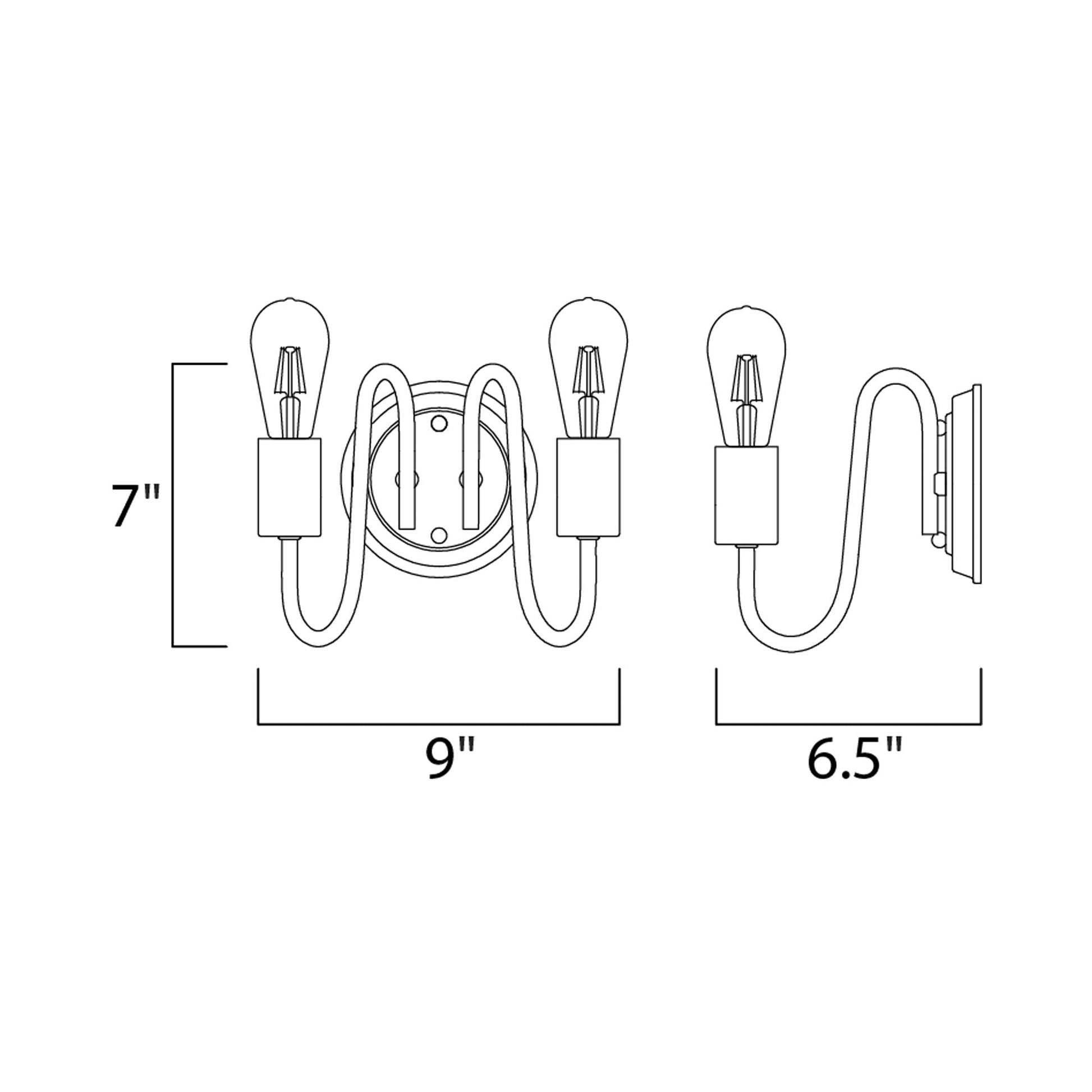 Haven Wall Light - line drawing.