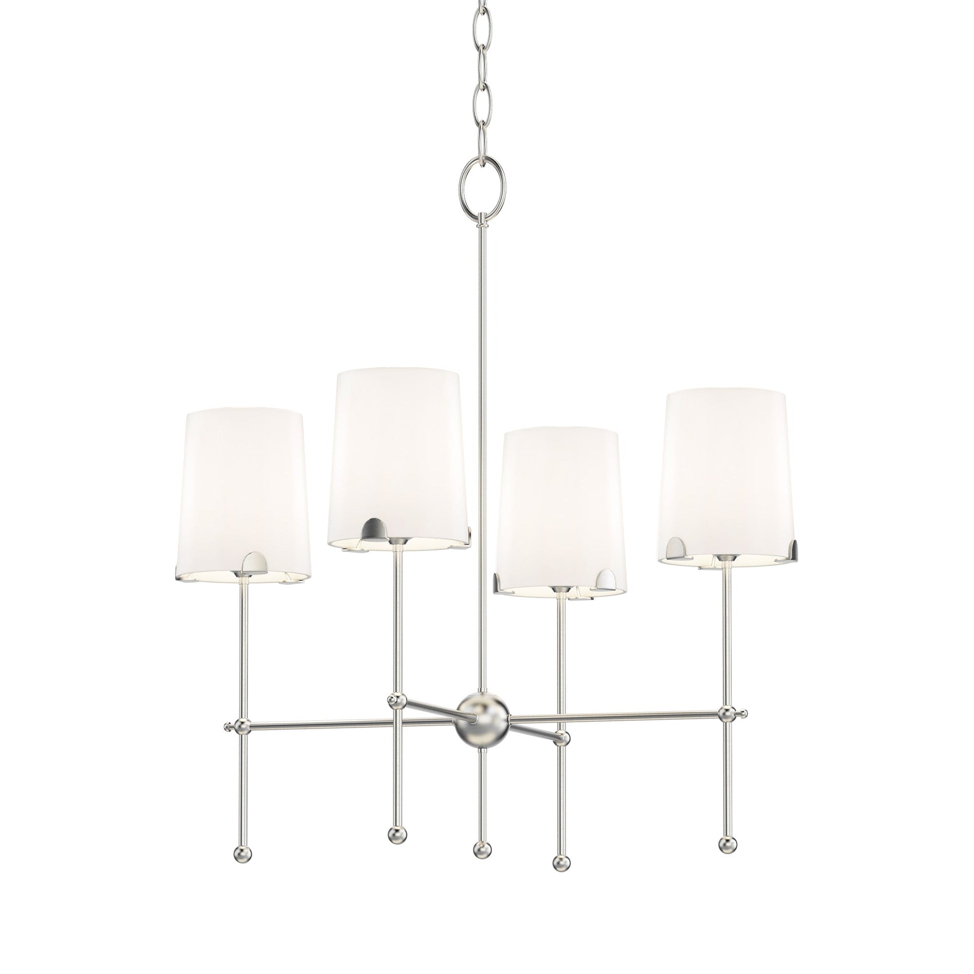 Huntington Chandelier in Satin Nickel (4-Light).