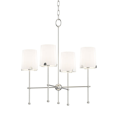 Huntington Chandelier in Satin Nickel (4-Light).
