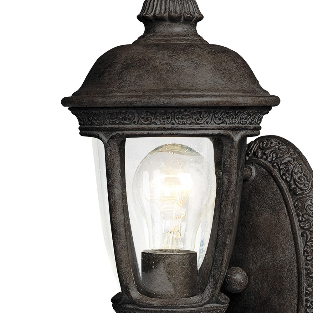Knob Hill Cast Outdoor Wall Light in Detail.