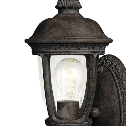 Knob Hill Cast Outdoor Wall Light in Detail.