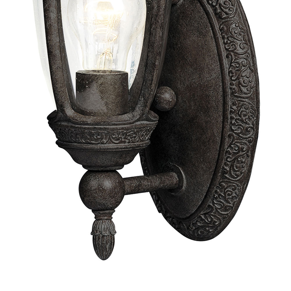 Knob Hill Cast Outdoor Wall Light in Detail.