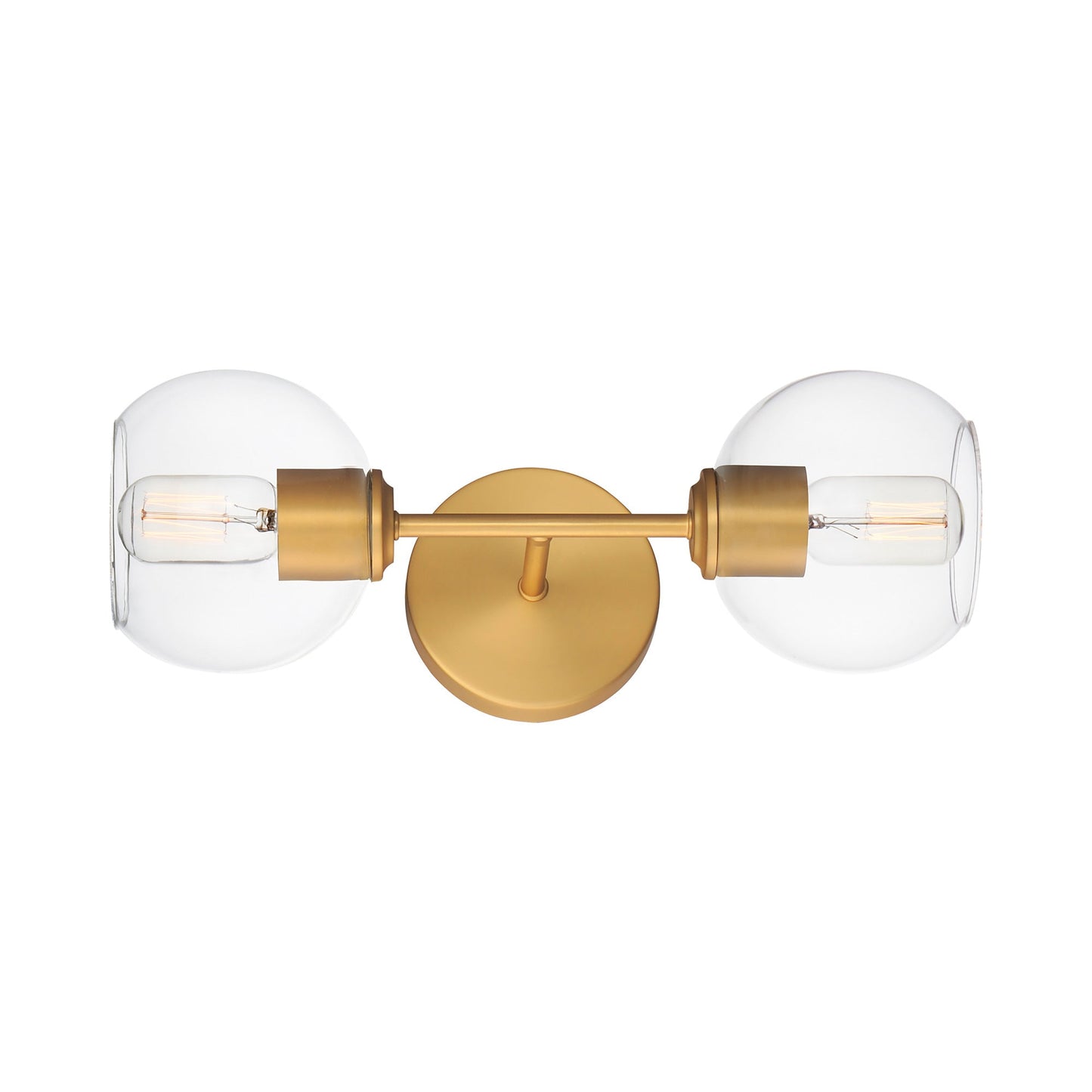 Knox Bath Wall Light in Natural Aged Brass.