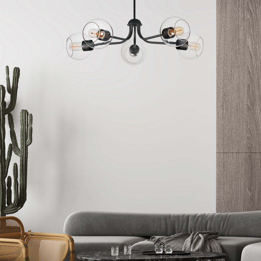 Knox Chandelier in living room.