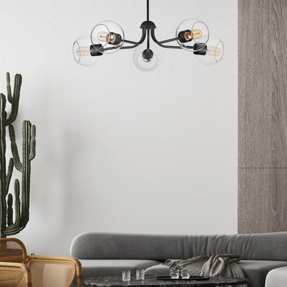 Knox Chandelier in living room.