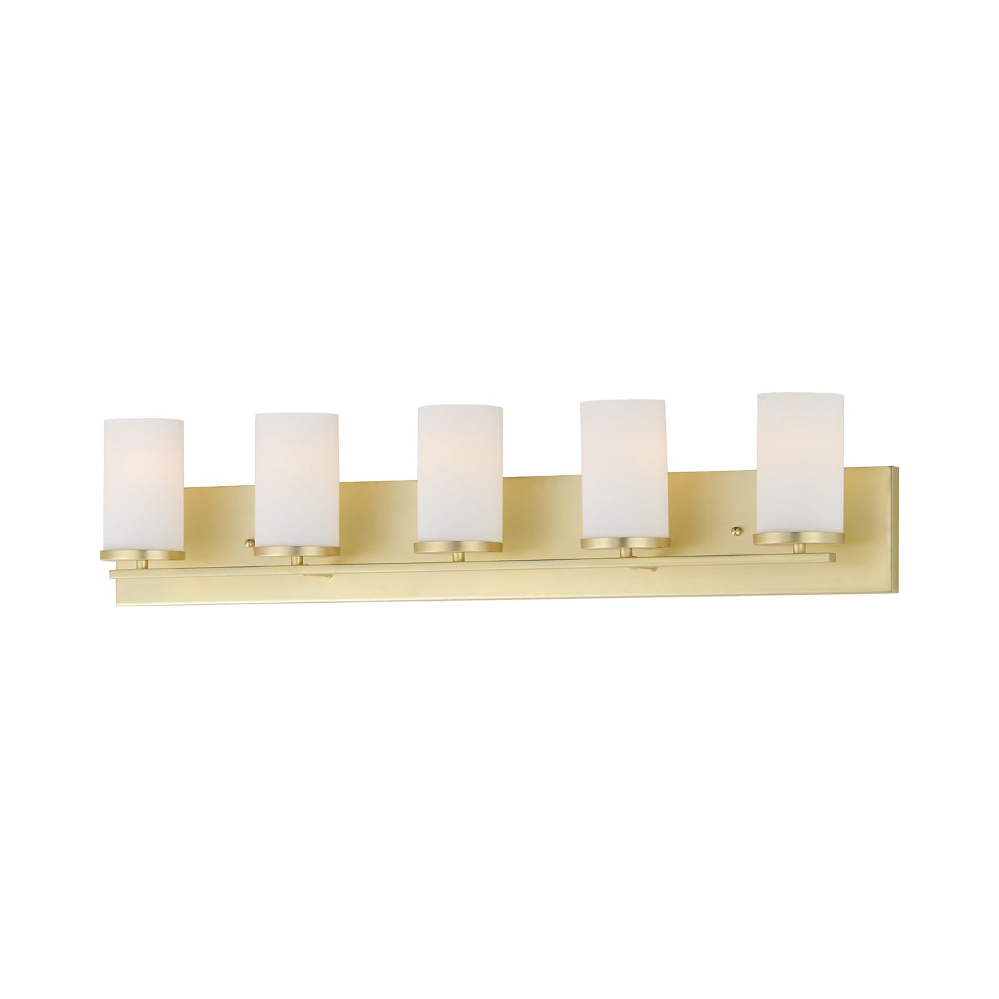 Lateral Bath Vanity Light in Satin Brass (5-Light).