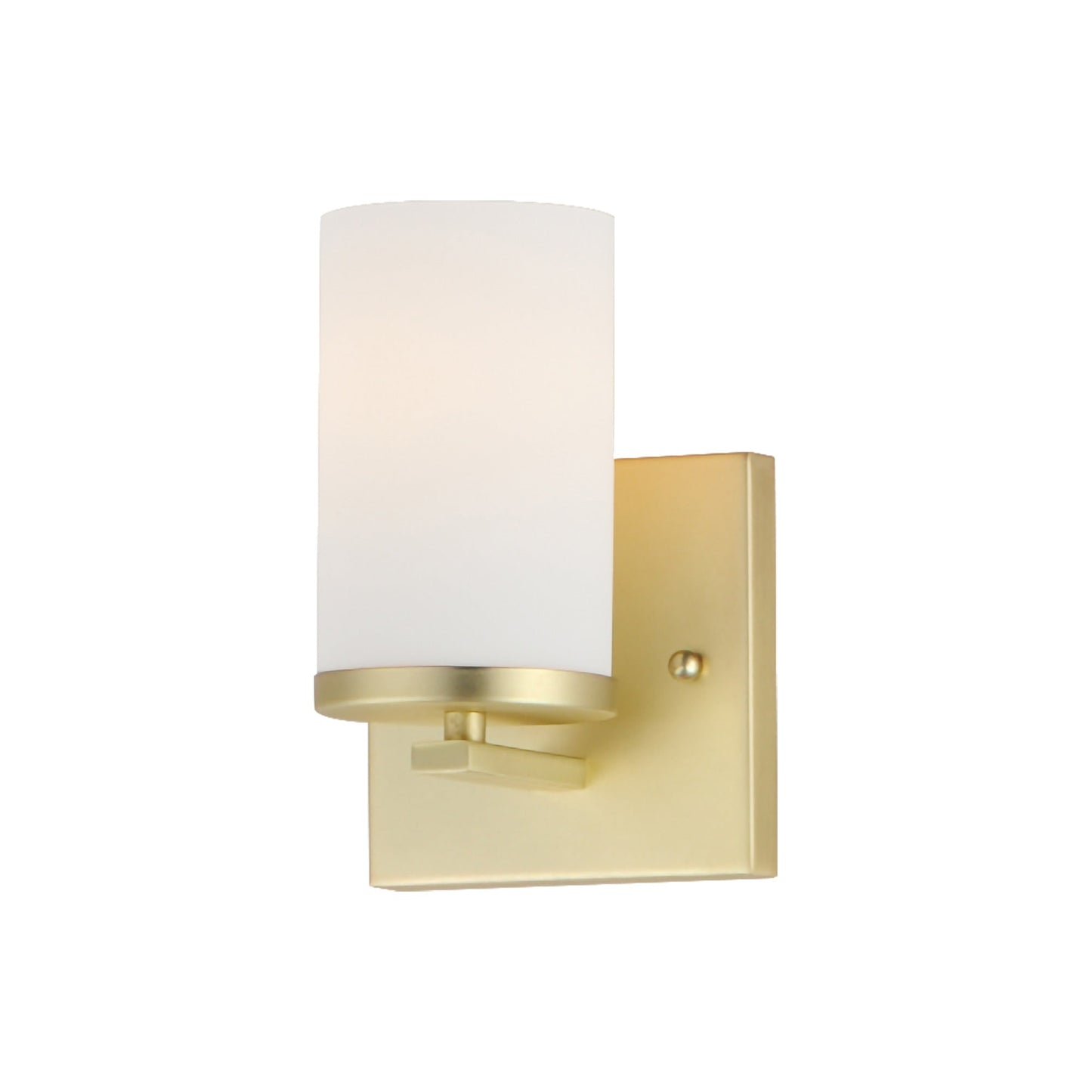 Lateral Bath Wall Light in Satin Brass.