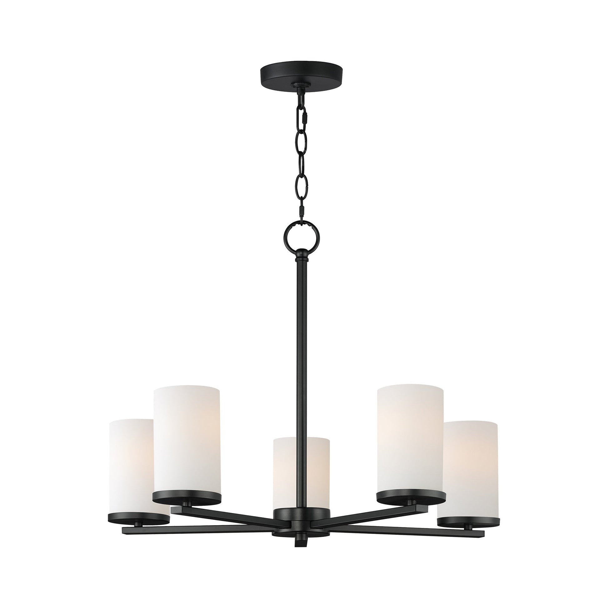 Lateral Chandelier in Black.
