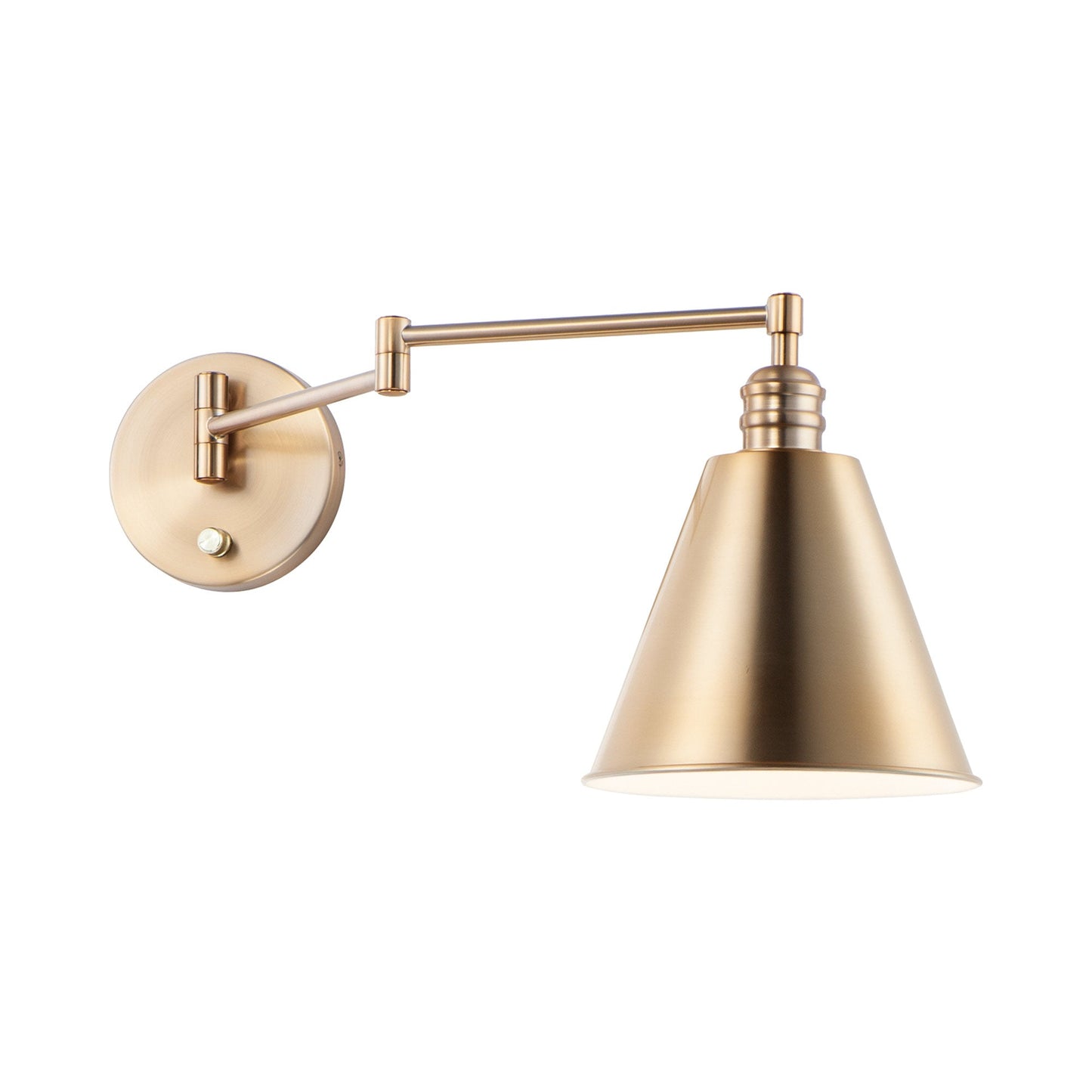 Library Swing Arm Wall Light in Heritage.