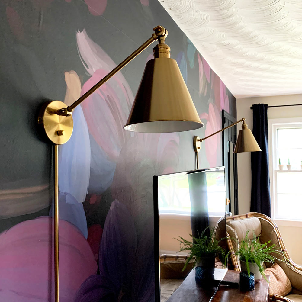 Library Wall Light in living room.