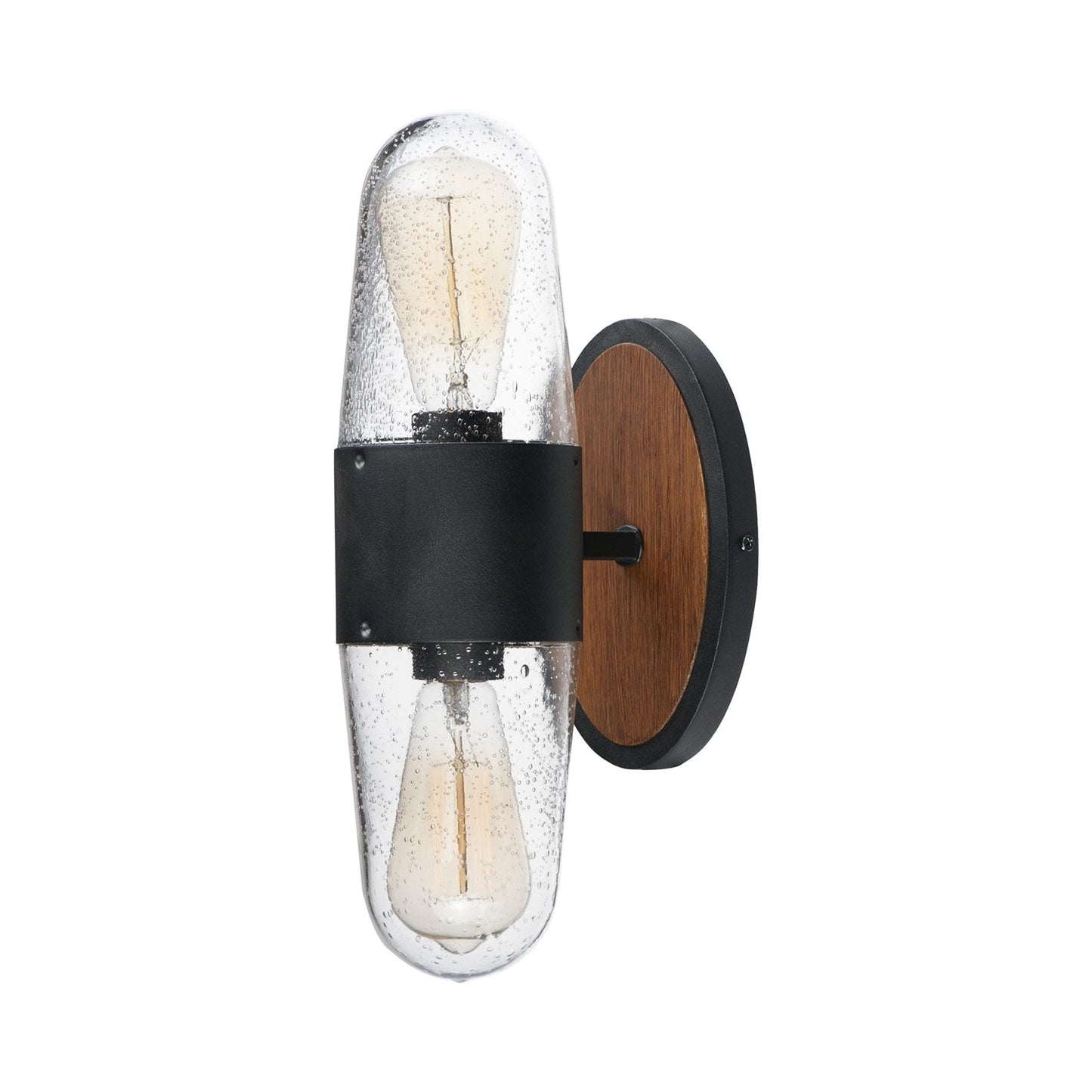 Lido Outdoor Wall Light in Antique Pecan/Black (2-Light).