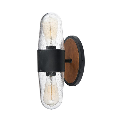 Lido Outdoor Wall Light in Antique Pecan/Black (2-Light).