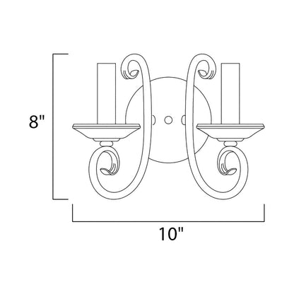 Loft Bath Wall Light - line drawing.
