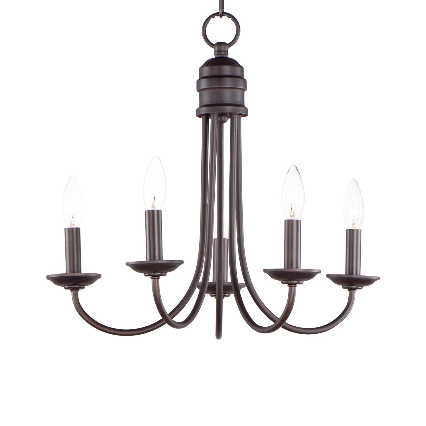 Logan Candle Chandelier in Oil Rubbed Bronze (5-Light).
