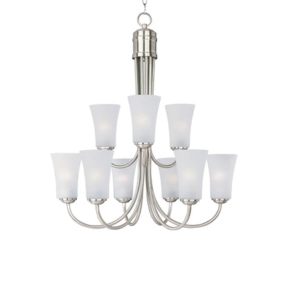 Logan Chandelier in Satin Nickel (9-Light).