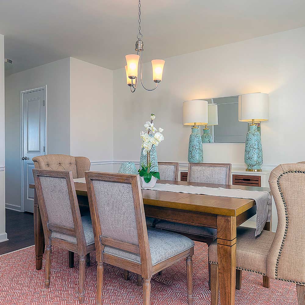 Logan Chandelier in living room.