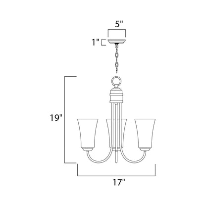 Logan Chandelier - line drawing.