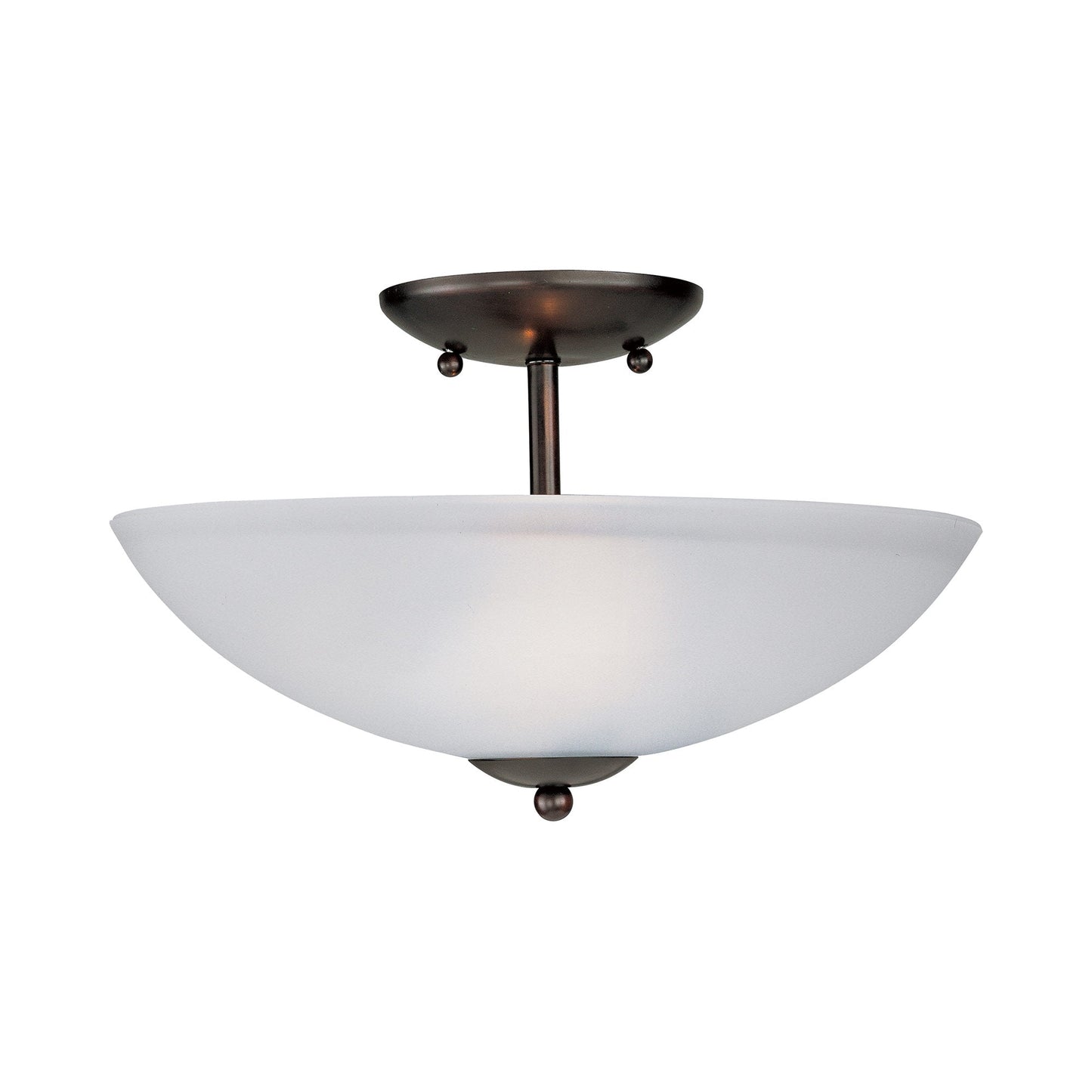Logan Semi Flush Mount Ceiling Light in Oil Rubbed Bronze.