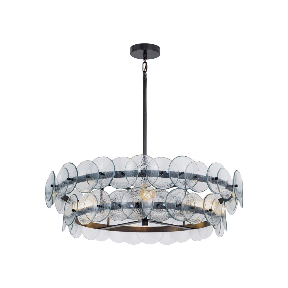 Loren Chandelier in Gunmetal (Textured Clear/32-Inch).
