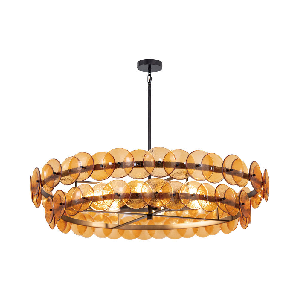 Loren Chandelier in Gunmetal (Amber/42-Inch).