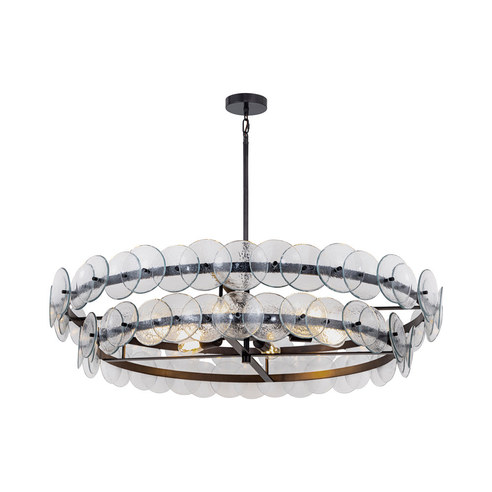 Loren Chandelier in Gunmetal (Textured Clear/42-Inch).