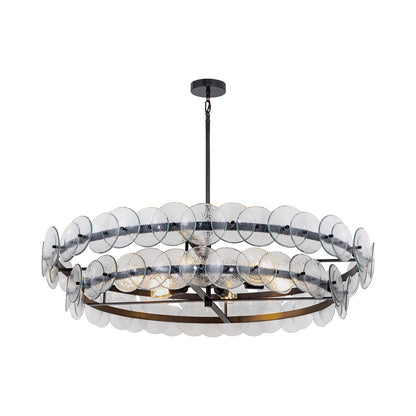 Loren Chandelier in Gunmetal (Textured Clear/42-Inch).