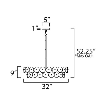 Loren Chandelier - line drawing.