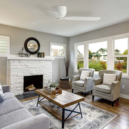 Lowell Ceiling Fan in living room.