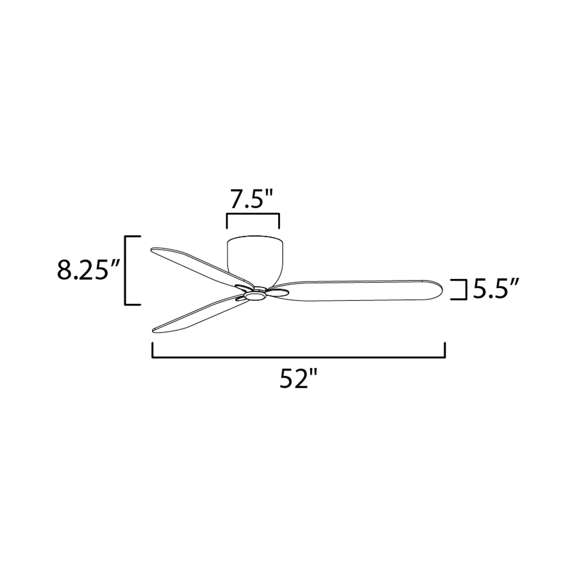 Lowell Ceiling Fan - line drawing.