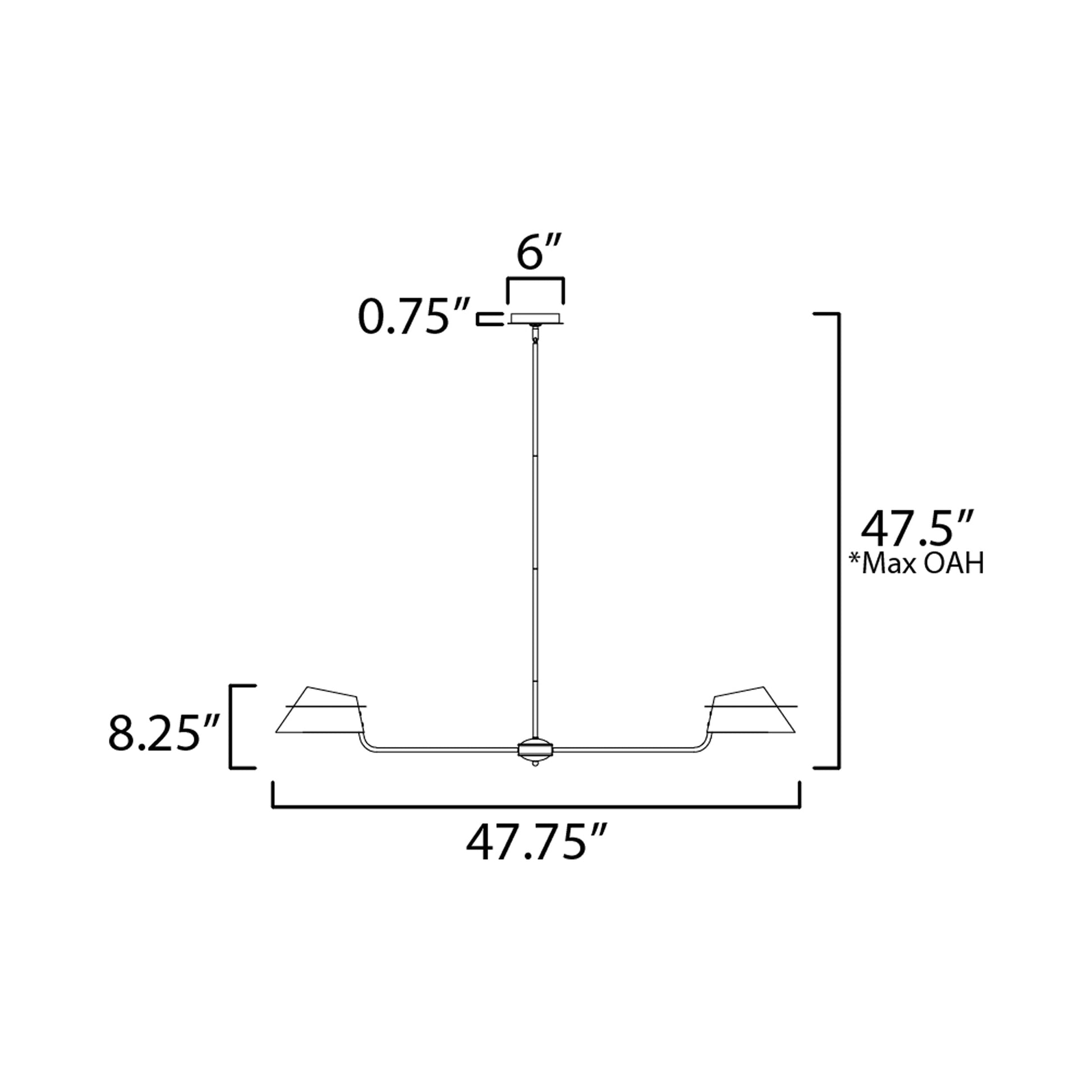 Lucas Chandelier - line drawing.