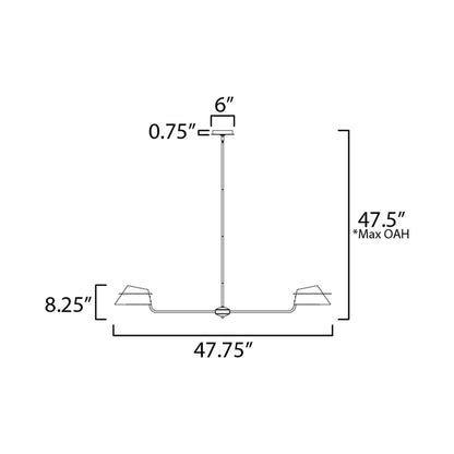 Lucas Chandelier - line drawing.