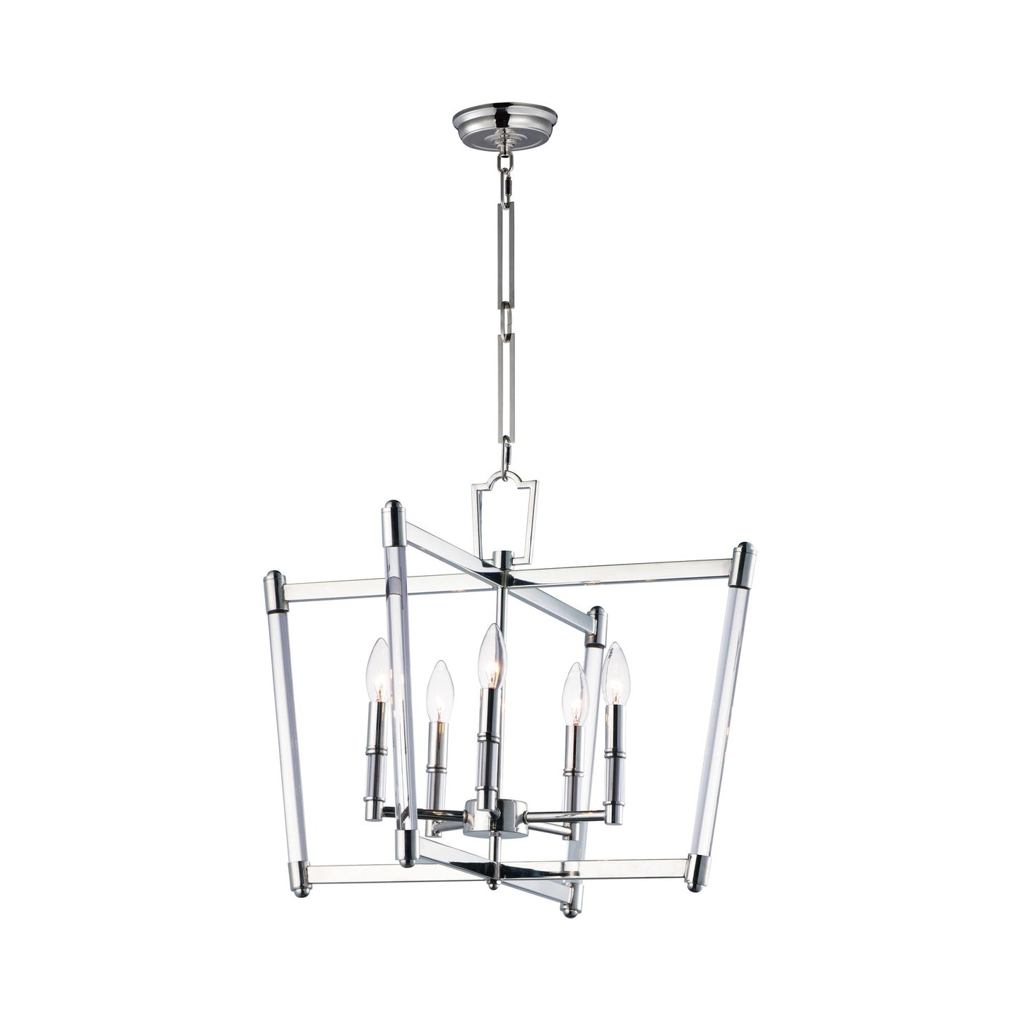 Lucent Chandelier in Polished Nickel.