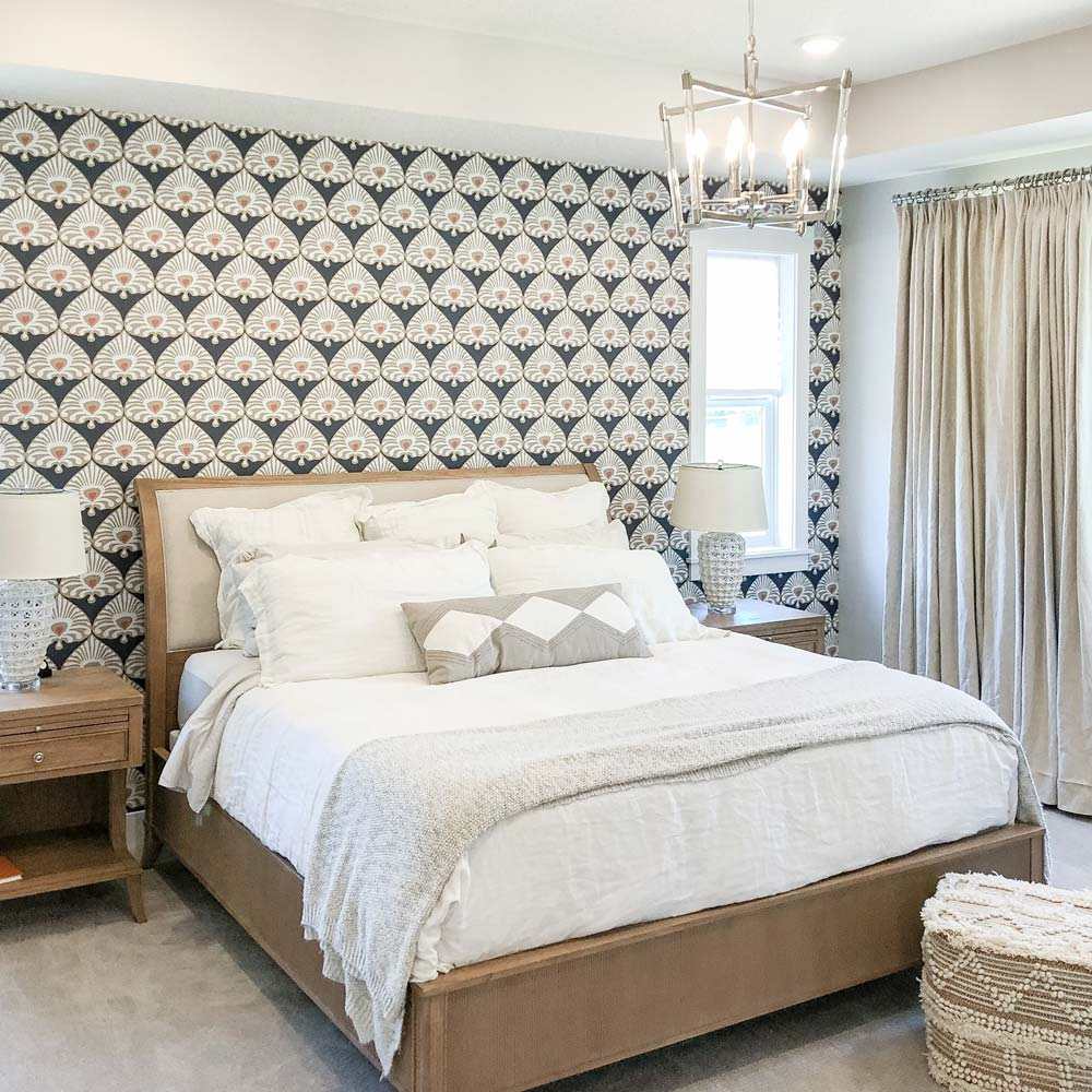 Lucent Chandelier in bedroom.